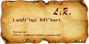 Ladányi Róbert névjegykártya